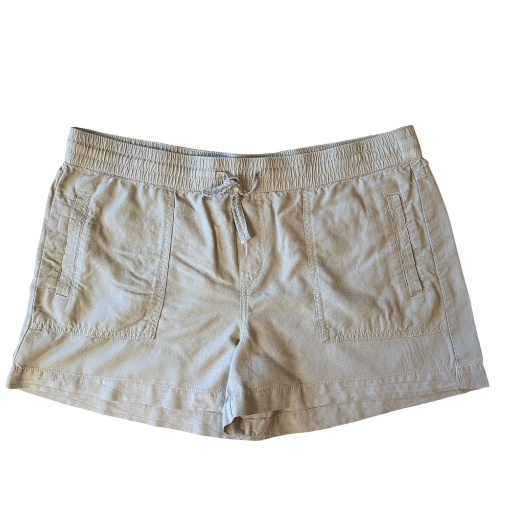 Maurices Olive Green Shorts Rayon Cotton Blend Pull On‎ Drawstring Womens Large